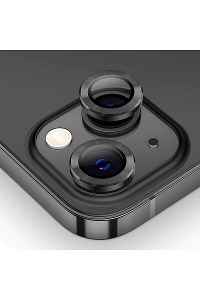 AWH iPhone 13 Mini/13 Camera Lens Protector, 9H Tempered Glass, Metal Ring, Screen Protector