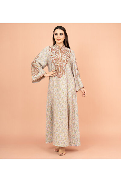 IKKXA جلابية من الكريستال والخيوط الأنيقة