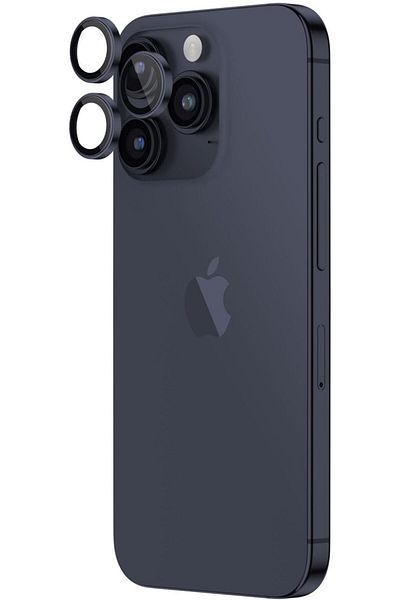 AWH iPhone 15 Pro/Pro Max Camera Lens Protector, Supreme Tempered Glass AR Lens Defender (Blue)