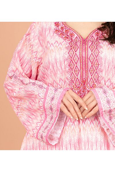 IKKXA Modern Embroidered Jalabiya