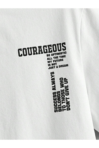 Revasser Unisex Πολύχρωμο Προσαρμοσμένο Βαμβακερό Μπλουζάκι Oversize Γυναικείο/Ανδρικό