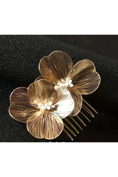 accessorizeworld Χειροποίητο αξεσουάρ μαλλιών με χτένα ορχιδέας με σύρμα από ...