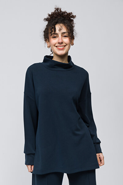 Dexia Монца - Рибарски яка с разрез отстрани, детайли, прав модал суитшърт - ...