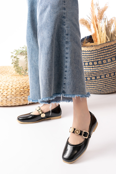 Slipcat Daily Women's Ballerinas Adjustable Buckle Lightweight Comfortable Shoes