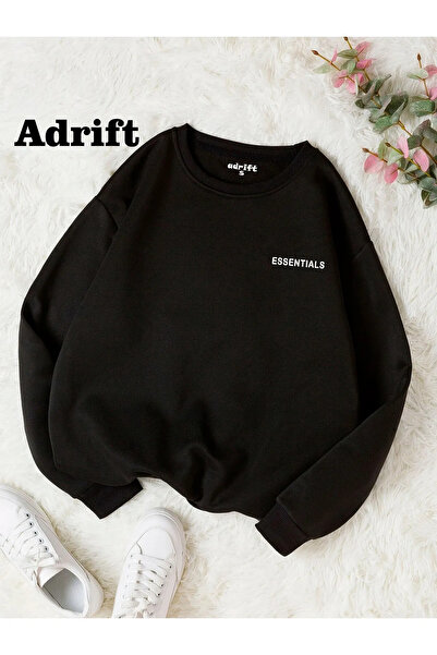 HOFFNUNG Essentials Text Printed Crew Neck Sweatshirt