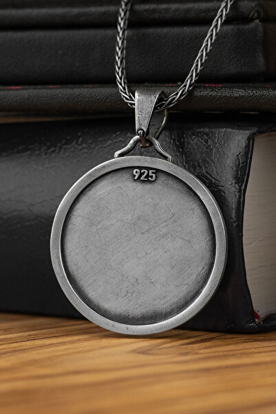 Pangea 925 Silver Tetragrammaton Yahudi Yıldızı 925 Ayar Gümüş Kolye