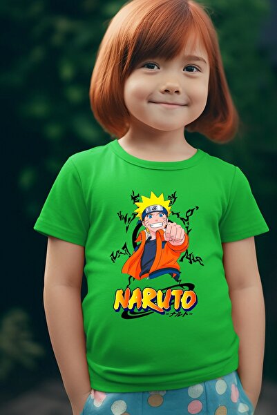 oneagılyazı تي شيرت كبير الحجم مطبوع عليه ناروتو للأطفال
