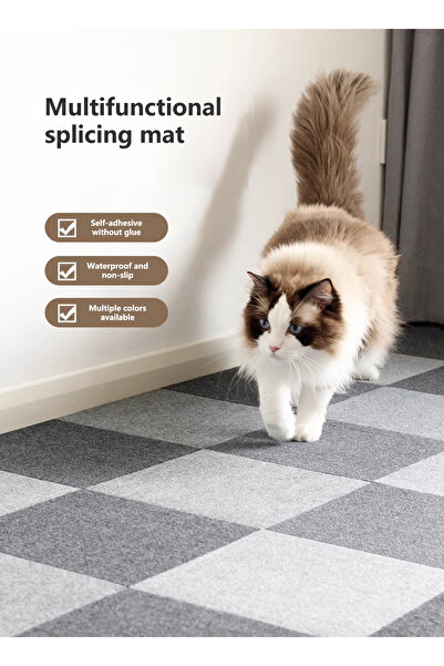 sharpdo 1-Pic of Carpet Tile, Peel And Stick, 40*200cm Non-Slip Self-Adhesive Square Carpet Floor Tile