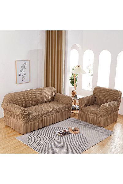 sharpdo 4-Piece Couch Sofa Cover with Skirt, Durable Washable High Elastic Stretchable