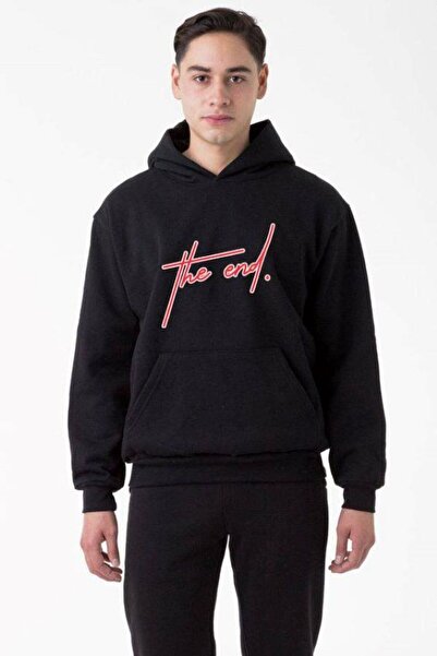 HOFFNUNG swea tricou cu imprimeu supradimensionat negru