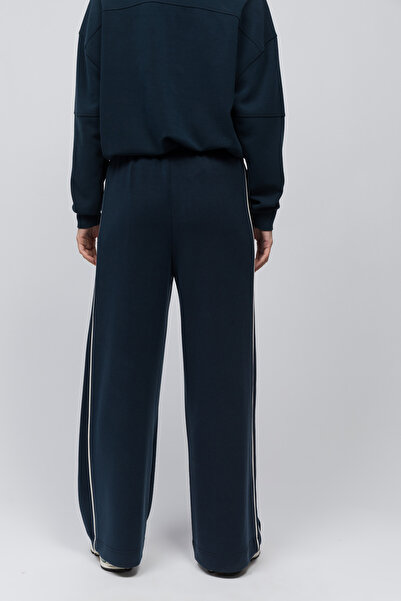 Dexia Gramada - Çift Biyeli Bol Kesim Beli Lastikli Modal Pantolon - Lacivert Renk