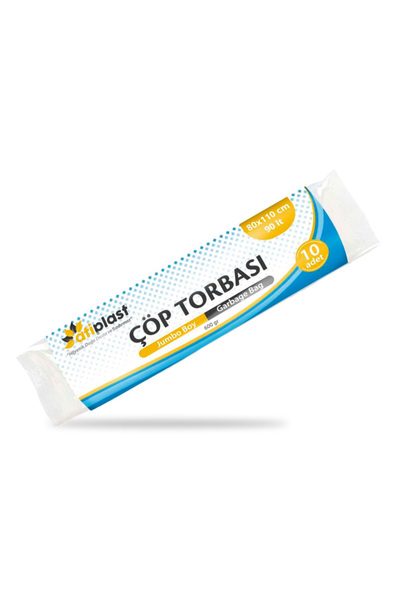 Atiplast Çöp Torbası Endüstriyel Jumbo Boy 500 gr 80 x 110 cm Siyah 5 Rulo