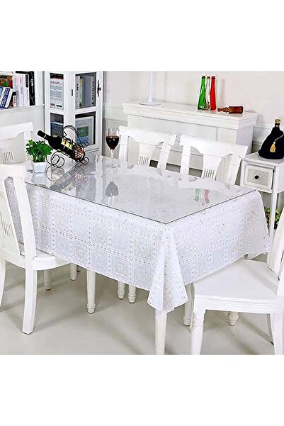 sharpdo Transparent Tablecloth Rectangle Table Protector Wipeable Table Cover