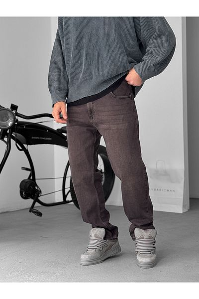 BYBASICMAN Brown Relaxed Fit Lycra Trousers Ke-675/669/680