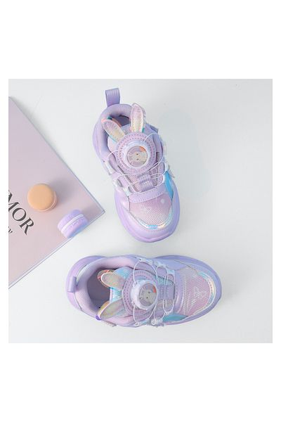 SAPS SAPS Bunny Ears Detailed Rotating Buckle Closure Shoes - Purple