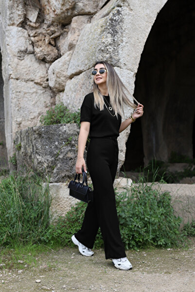 BayBayan Dámská souprava s krátkým rukávem Basic Plain Twill
