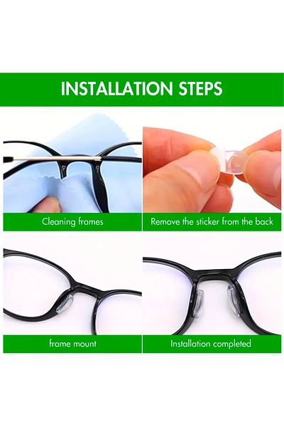 glasses accessory 1 Pair Clear Glasses - Nose Pads & Adhesive Cool Orthopedic