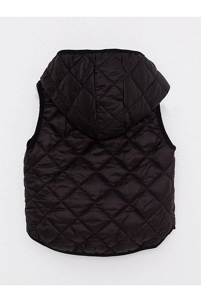 LC Waikiki Ватиран елек за момиче с качулка и шарки (W2)