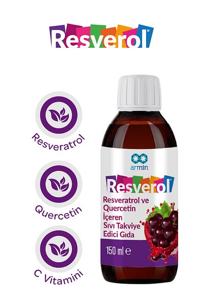 Resverol Liquid Supplement with Resveratrol, Quercetin and Vitamin C 150 ml