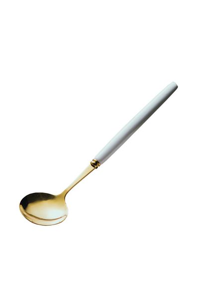 sharpdo Stainless steel tableware with ceramic handle High-end tableware Spoon soup spoon fork