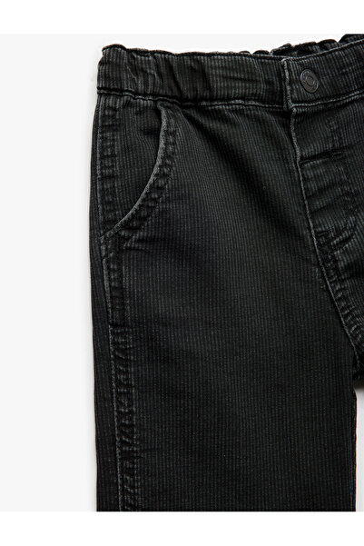 Koton Pamut farmer nadrág elasztikus derékkal és zsebrészlettel