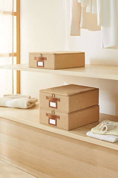 Ocean Home Textile 3 Cutii Suport Organizator Valisă Dimensiune Mică Iuta 31x...