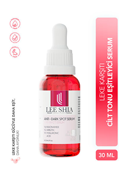 Lee Shia Leke Karşıtı Cilt Tonu Eşitleyici Serum 30 ml (NIACINAMIDE %6 ARBUTIN %2 HYALURONIC ACID %1)