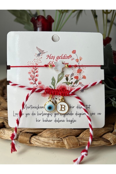 nergis collection Nazar Boncuklu Kişiselleştirilmiş Harfli Marteniçka ve Sede...