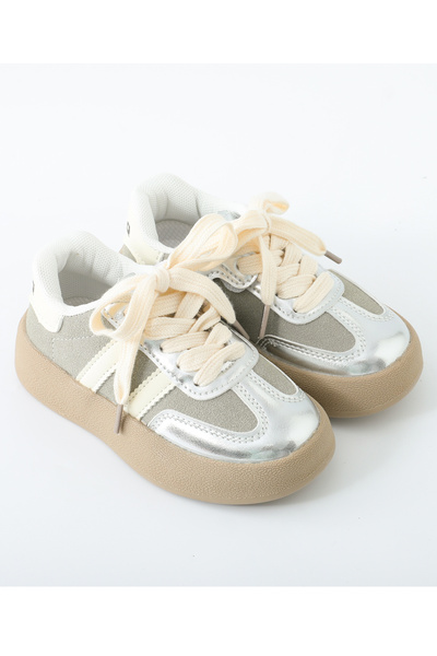 Mark & Mia حذاء كاجوال برباط - فضي