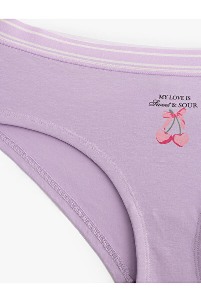 Koton Rahat Kalıp Pamuklu Kiraz Baskılı Hipster Kadın Külot