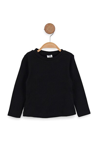 Ege Bebek Kız Çocuk Fitilli Siyah Badili, Leopar Desenli Jile Elbise, 2-3-4-5 Yaş Kız Çocuk Elbisesi