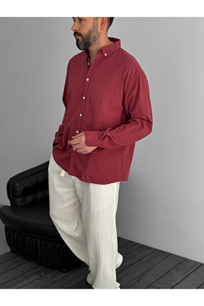 BYBASICMAN Claret Red Fresh Fabric Basic Shirt G-5138/12