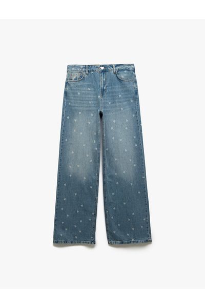 Koton Blugi Honest Long Fit - Sârmă de denim cu potrivire largă de usturoi (picior normal).