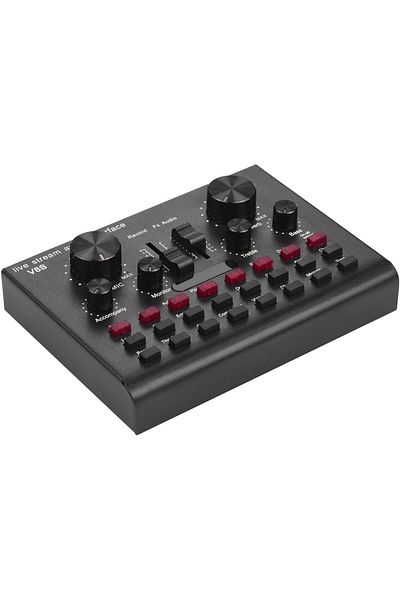 fulina Microphone Sound Card,16 Effects USB Audio Mixer for Streaming,Voice Changer Device,DJ Karaoke