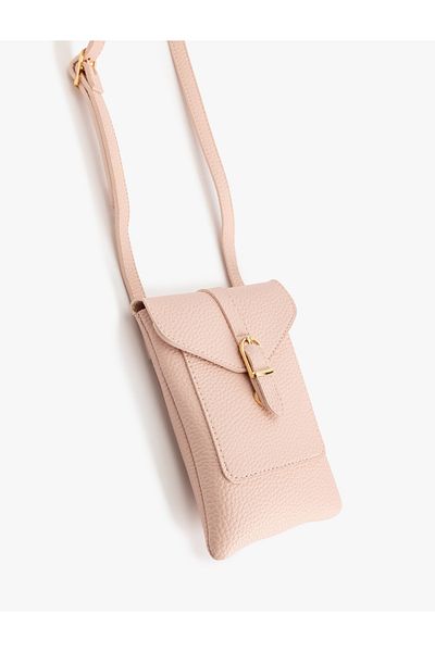 Koton Crossbody Bag with Faux Leather Strap and Metal Accessories