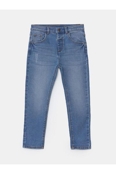 LC Waikiki Pantaloni de jeans LCW Kids Indigo Basic pentru băieți cu talie elastică
