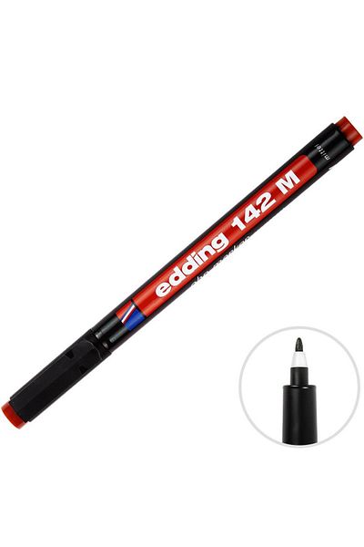 Edding Pack of 10 Red Permanent Pencils - 142m Cd Acetate