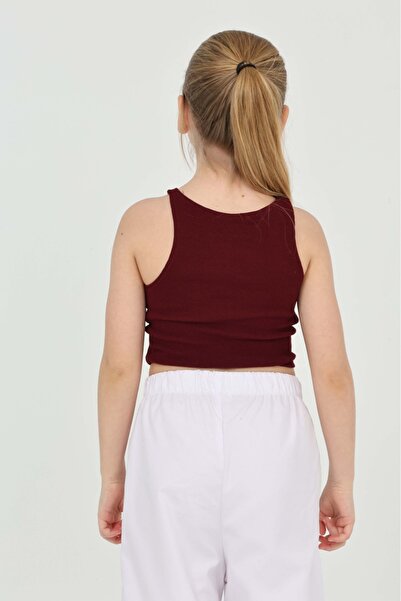 LePold Κοριτσίστικη μπλούζα με σταυρωτό σχέδιο καμιζόλ Crop