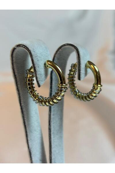 mysteriajewelry Çelik Altın Renk Halka Küpe
