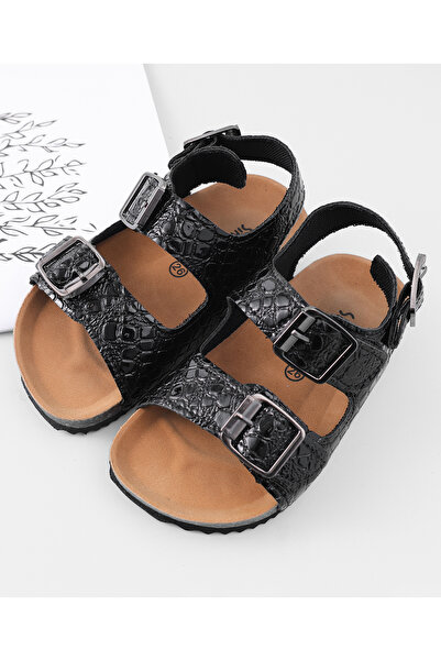 Mark & Mia Mark & Mia Buckle Closure Sandals - Black