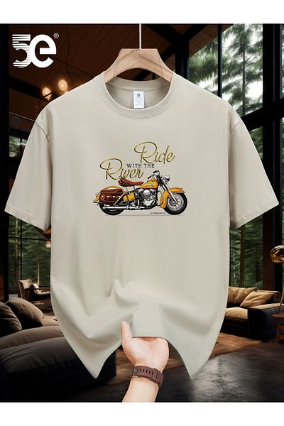 uyguntarz Μπλουζάκι Unisex Ride River με εμπριμέ σχέδιο