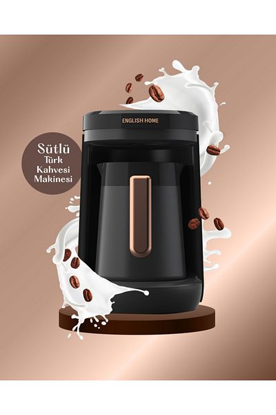 English Home Tkm 6011 Black-Copper Turkish Coffee Machine with Milk