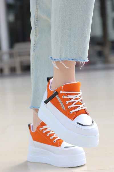 kajal ayakkabı Frm 103 Zipper Detailed High Sole Sports Shoes