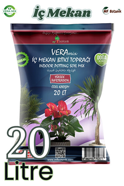MF Botanik Vera Özel Karışım İç Mekan Bitki Toprağı 20 Litre Çiçek Toprağı Toprak Harcı