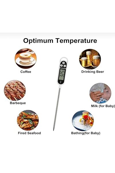 shop Dijital Mutfak Gıda Yemek Termometresi Et Süt Mama Yoğurt Çorba Isı Ölçer