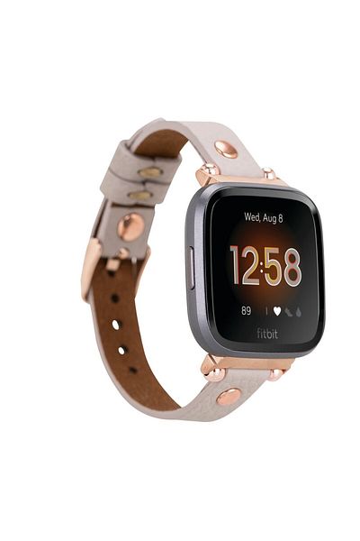 Bouletta Beige Leather Band for Apple Watch 42-44-45mm - Rt Erc3 Compatible