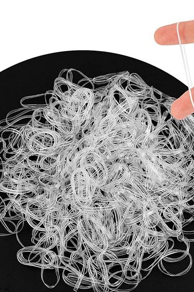New Obsessions Transparent 1 cm Perm Rubber 1 kg Bulk Bag - 60000 Pieces
