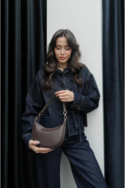 BAGS حقيبة كتف فيرسو باللون البني