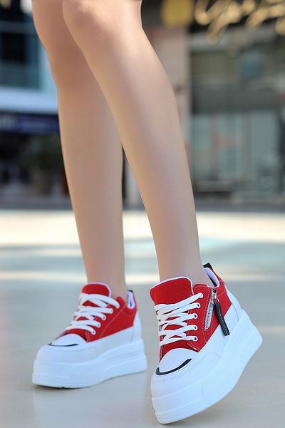 kajal ayakkabı Frm 103 Zipper Detailed High Sole Sports Shoes