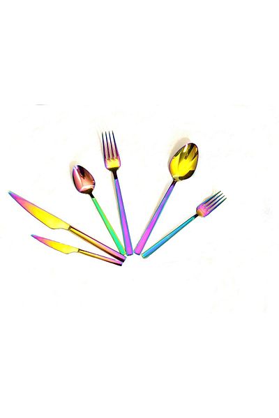 DEDEMİN EMAYELERİ Cutlery Set Cümbüş 36 Pieces